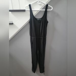 Lauren Ralph Lauren LRL Stretch Black Jumpsuit Sleeveless Pockets Women's Med
